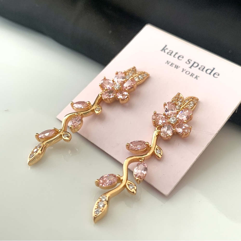 Kate Spade flower pendant earrings - Picture 3 of 4